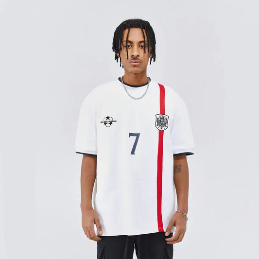 Soccer Culture No. 7 Casual Sports Short Sleeve T-shirt Men's And Women's